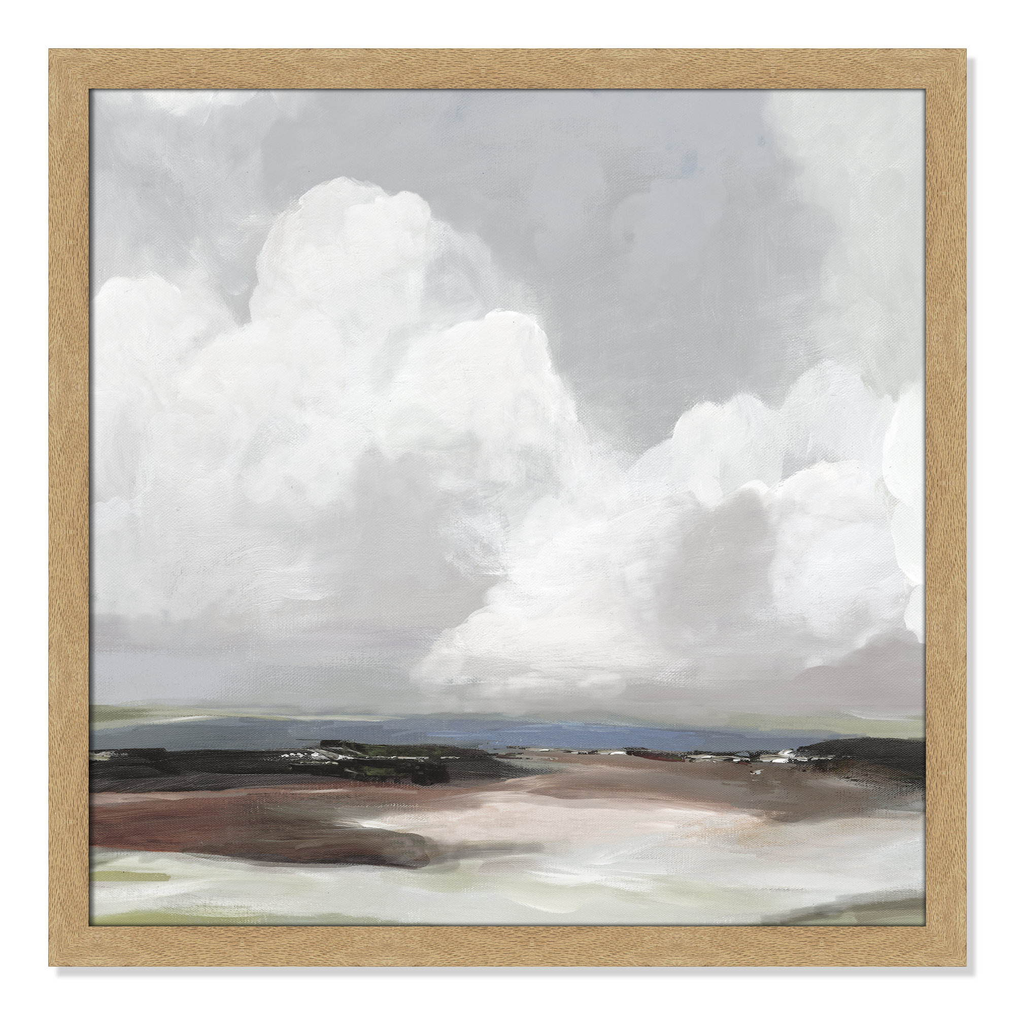 Morning Air - Picture Frame Painting Print, Natural Framed, 28.5" H x 28.5" W x 1.12" D