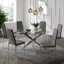 Round Glass Top Metal Base Dining Table-105900686-105900683
