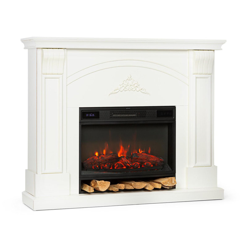 Vulsini Klarstein 130cm W Cream Electric Fireplace with 1.9 BTU