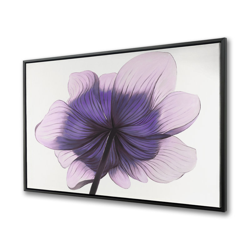 Beautiful Anemone Purple Flower Canvas | Floral Bedroom Decor