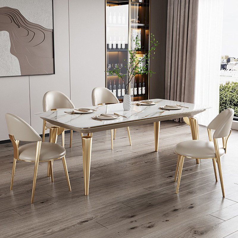 Luxury modern simple creative dining table sets, 29.5"H x 70.9"L x 35.4"W