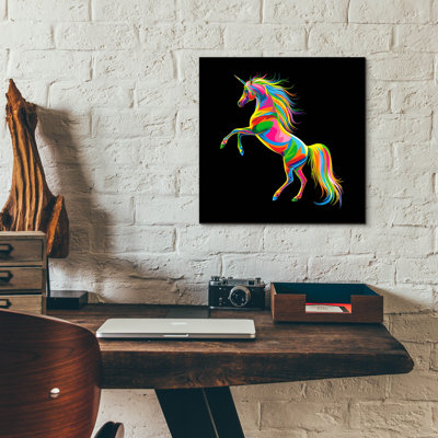 Epic Art 'Unicorn' By Bob Weer, Acrylic Glass Wall " Unicorn " by Bob Weer