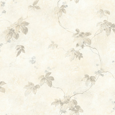 Papier peint floral et botanique 3d en relief 33 pi x 20,5 po fluager trail Almeta