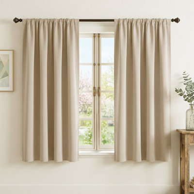NICETOWN Blackout Curtains for Bedroom, Thermal Insulated Drapes Rod Pocket Privacy Protected Window Panels for Living Room, 2 Panels