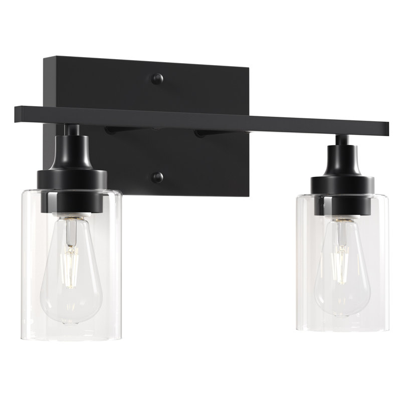 Éclairage pour salle de bain 2 lumières Venango, Noir