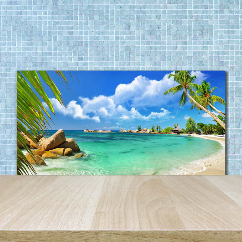 50cm W x 100cm L Glass Peel and Stick Panel