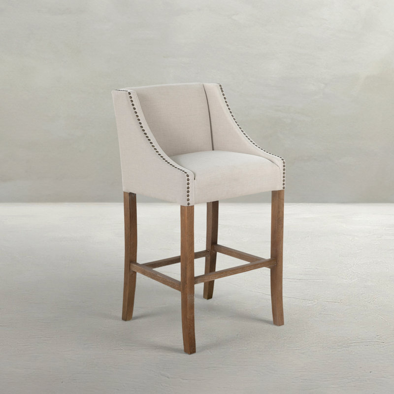 Winston Bar Stool, Natural, Bar Stool (30.25” Seat Height)