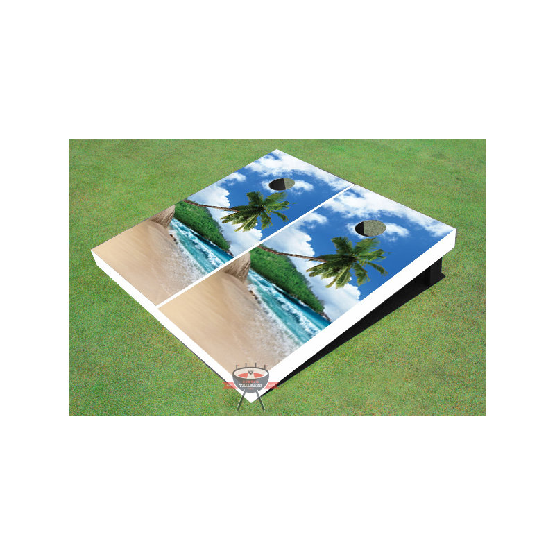 Ensemble de planche 2 'x 4' Tropical Beach Cornhole