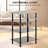 4-Tier AV Media Stand, Audio/Video Stand with Strengthened Tempered Glass Shevles for DVD/Cable Boxes/Games Consoles, Media Storage Cabinet for Gaming/Recording Room
