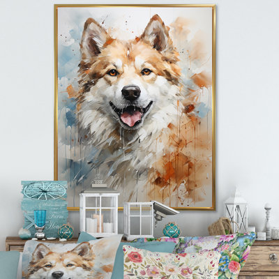 " Dog Akita Affection "