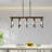 3 - Light Drum Solid Wood Caged Chandelier with Metal Accents