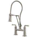 Rook® Articulating Bridge Faucet with Finished Hose