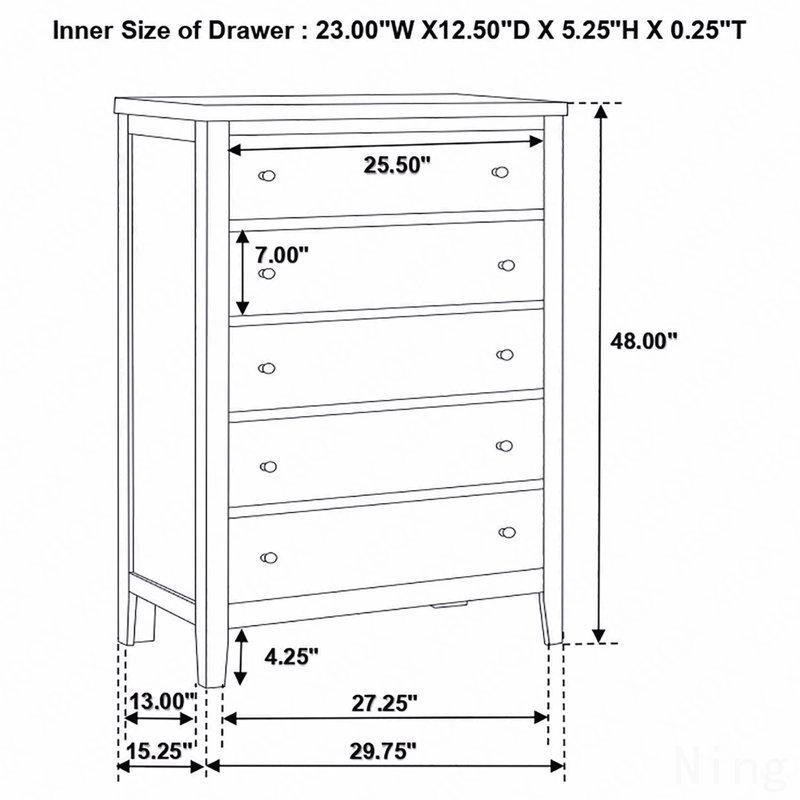 Commode 5 tiroirs
