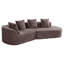 Canapé modulaire courbé de 116 po avec éponge entièrement compressée haute densité et méridienne de 116 po, ensemble 2 pièces, entièrement assemblé faisant face à la droite, pour le salon, le salon-1134542175