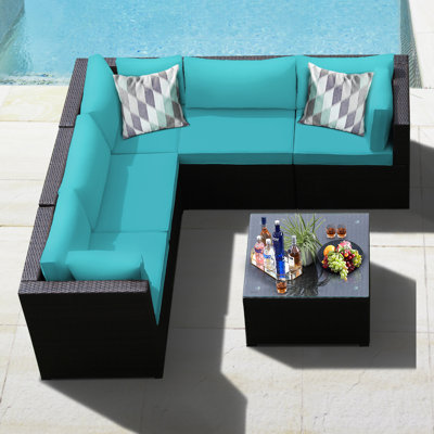 Aibhlinn 5 - Person Patio Conversation Set with Cushions