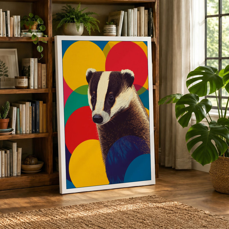 Badger Bold Modern - Wrapped Canvas, 36x24 - 91.4 x 61.0 cm, Ochre Border
