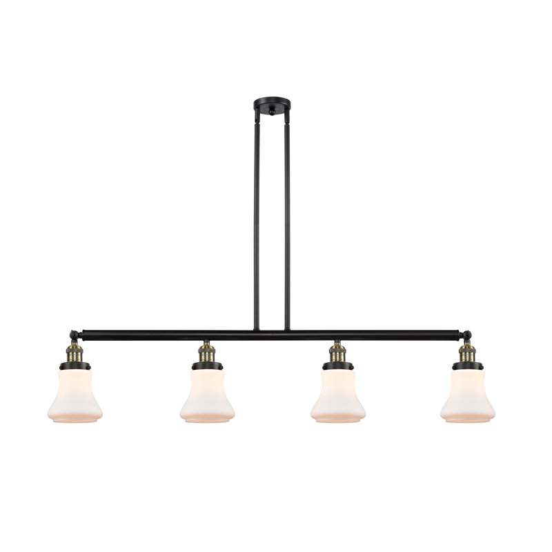 Edda 4 - Light Kitchen Island Pendant, Polished Nickel, Matte White, LED-Compatible