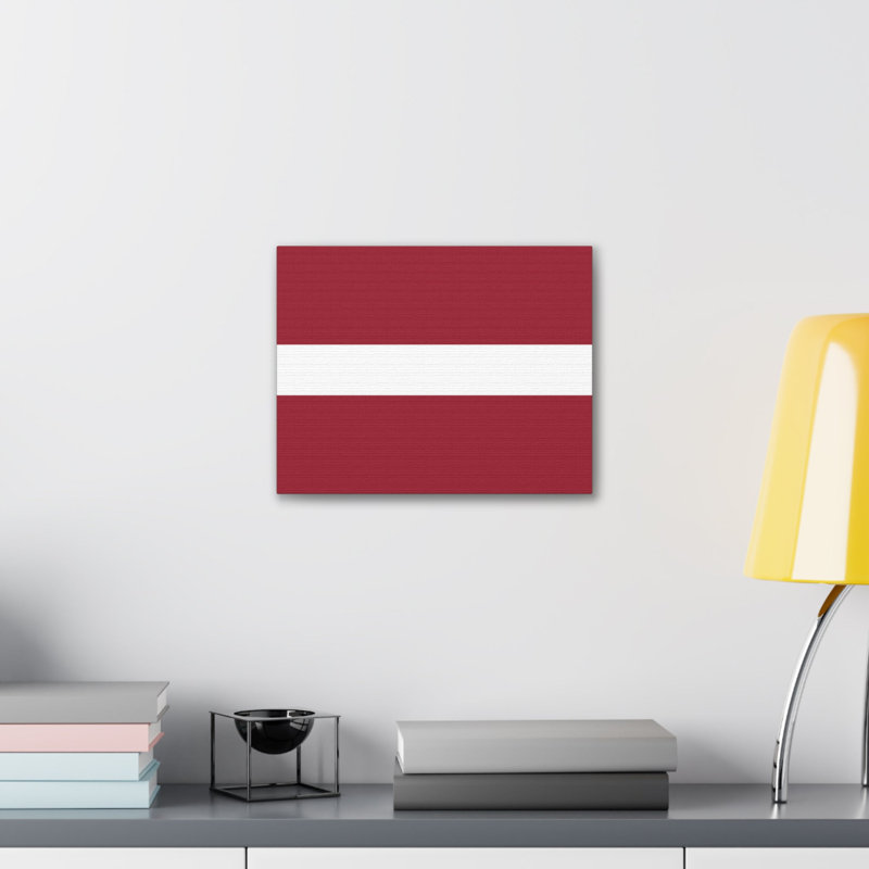 «Latvia Country Flag» sur toile, H 14 po x l 11 po