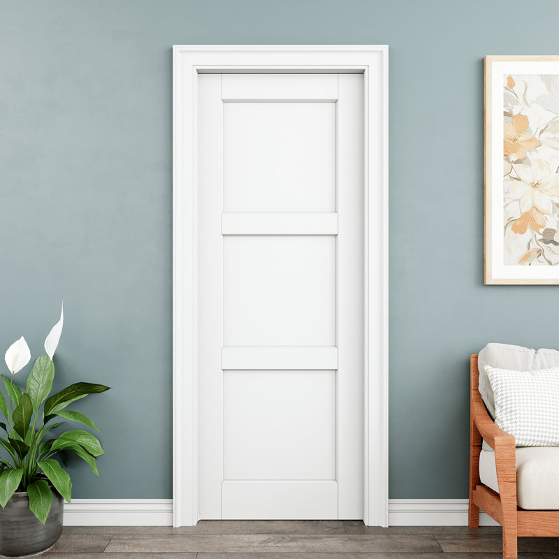 Porte de placard pré-finie avec porte coulissante et porte intérieure, 30 po x 80 po