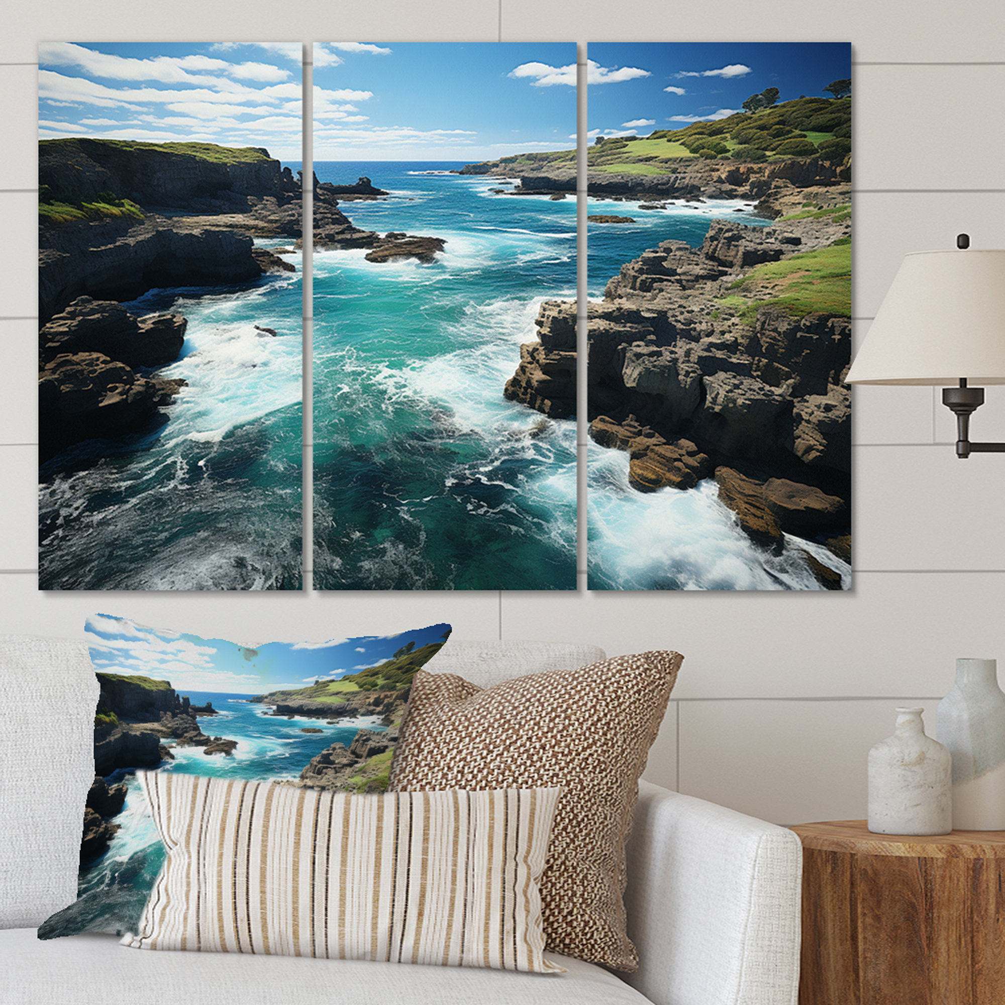 Design Art Australia Coastal Majesty I - Coastal Metal Wall Art Set
