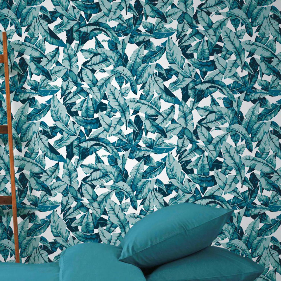 Minchinhampton Palm 20.5' L x 16.5" W Peel and Stick Wallpaper Roll Bay Isle Home™ 