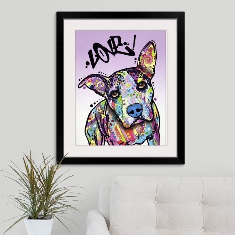 " Love! " by Dean Russo, Black Framed, 32" H x 27" W x 1" D