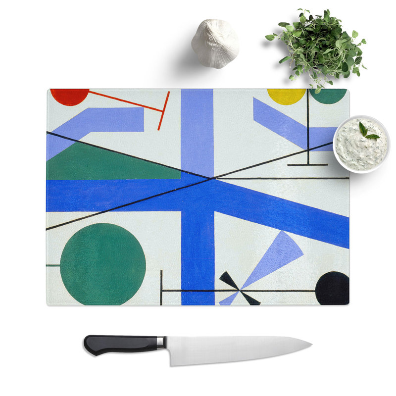 Composition Vol.3 by Sophie Taeuber-Arp Chopping Board, 0.4cm H x 28.5cm W x 39cm L