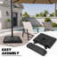 Parasol carré déporté de 3 m x 3 m, base avec contrepoids incluse-2030333603