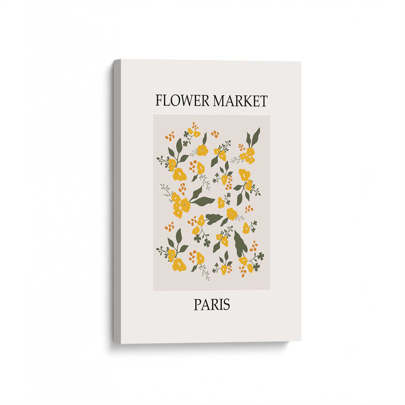 «Flower Market Yellow Flowers» par Garima Dhawan, reproduction d'art sur toile, H 40 po x l 30 po, Toile tendue