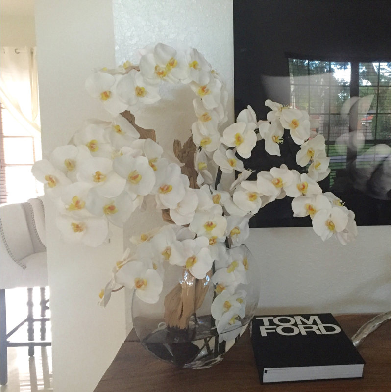 Orchid Faux Floral Arrangement in Vase