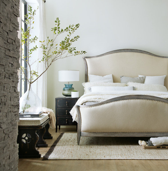 Kaleeah King Upholstered Bed- Speckled Gray