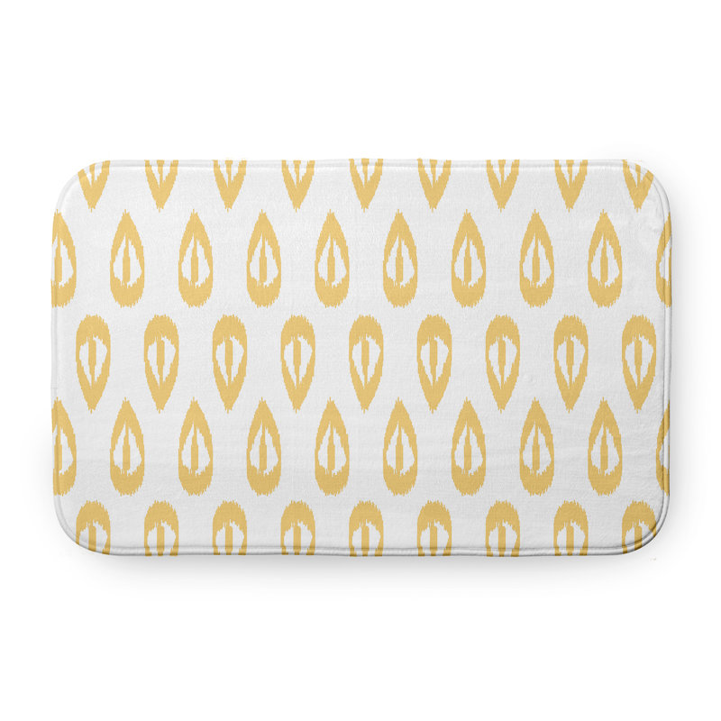 Microfiber Non-Slip Bath Mat, 17" W x 24" L, Yellow