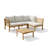 4-Piece Deep Seating Acacia Wood Outdoor Patio Conversation Furniture Set With Cushions