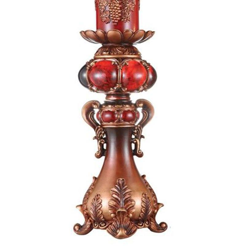 Grand bougeoir en polyrésine, H 20 po x l 5,50 po x P 5,50 po