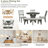 TREXM 5-piece Rustic Charm Round Dining Set with 3 Upholstered Chairs and Curved Bench-667534059-667534056