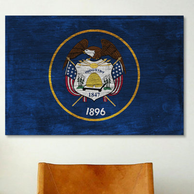 "flags en bois" , impression sur toile