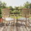 Ensemble de 2 chaises de patio en aluminium toutes saisons de 23 po avec coussins gris clair et structure kaki
