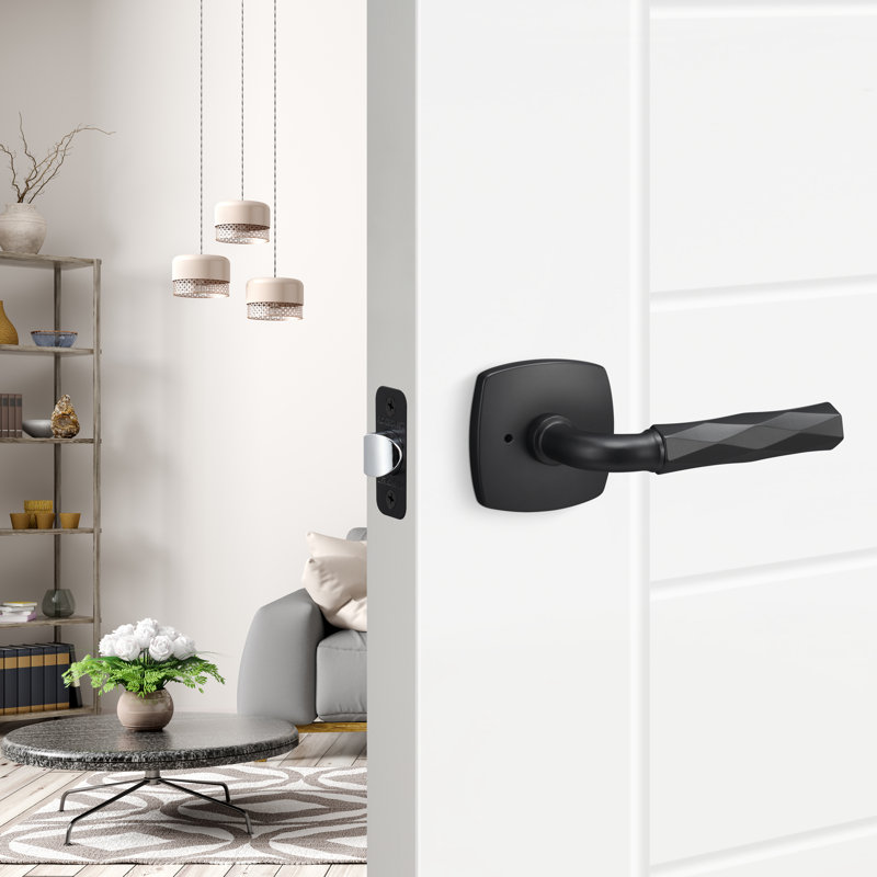 Forma Privacy Rosette, Vertex Grip, Satin Brass