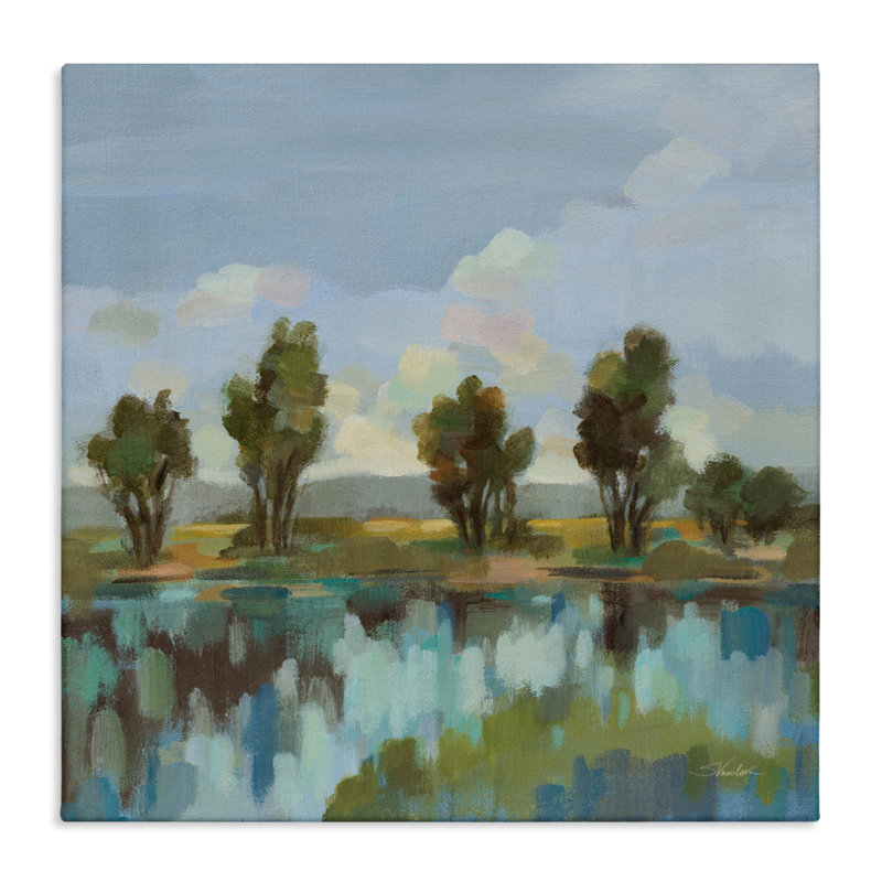 «Scenic River Reflections Canvas» par Silvia Vassileva, H 17 po x l 17 po