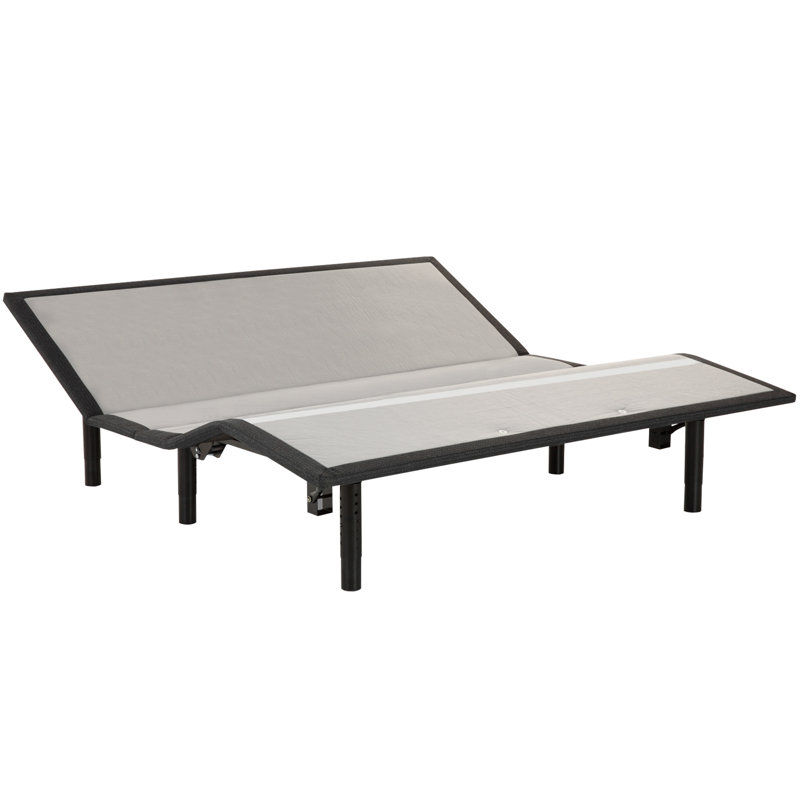 1-Inch Adjustable Bed Base with Massage System, Zero Gravity, Pillow Tilt, Back-Lit Wireless Remote, California King Split