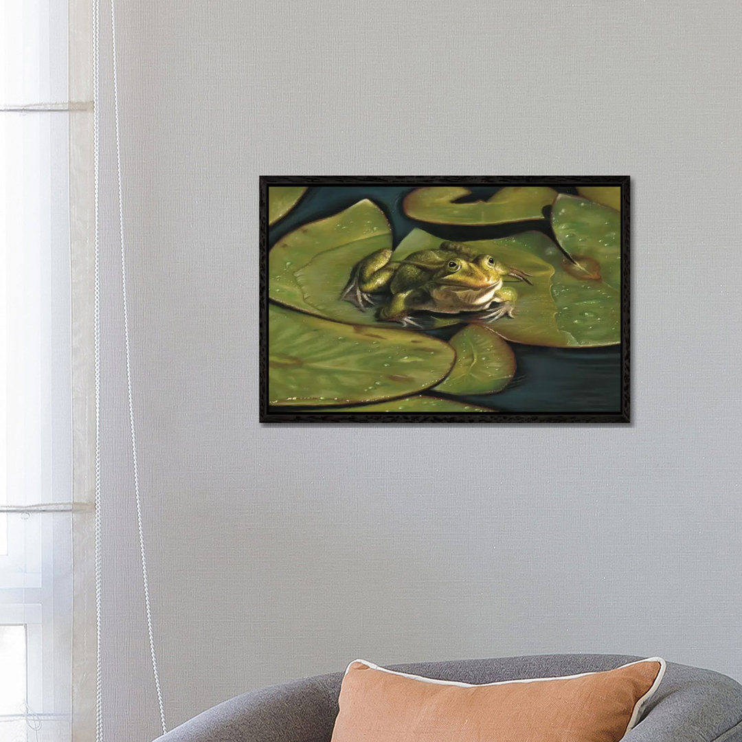 Grüner Frosch von Richard Macwee - Galerie-verpackte Leinwand Giclée auf Leinwand