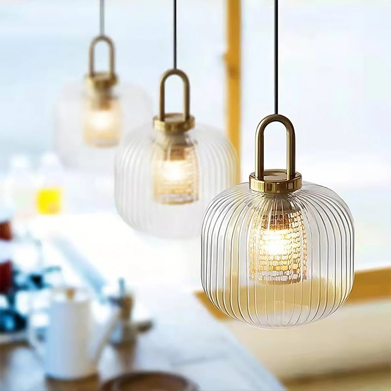 Luminaire suspendu en verre transparent Creative Mesh