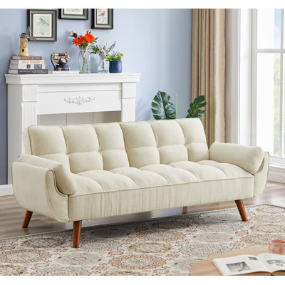 Jalena 75" Flared Arm Convertible Sleeper Sofa