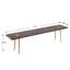 Ensemble de table de salle à manger de luxe à effet grain de bois avec pieds en métal-202819536-202819539