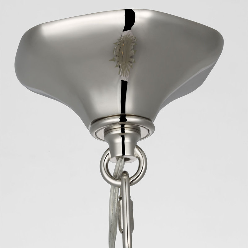 AERIN Rhine 12" Pendant with Crystal, Polished Nickel