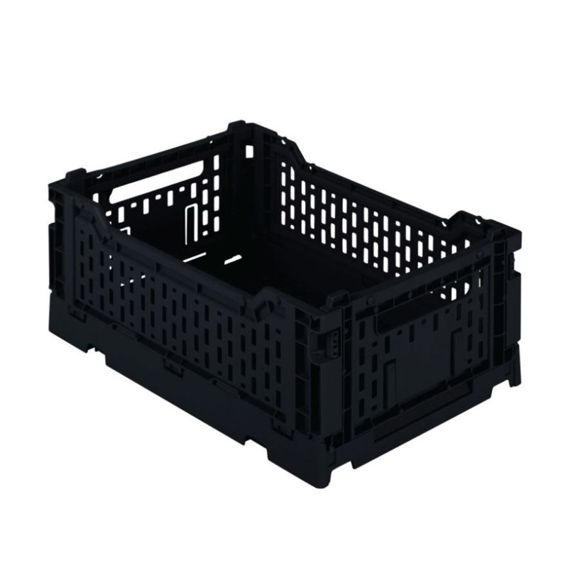 Rebrilliant Nyeisha Plastic Decorative Bin, Black