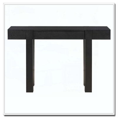 Console rustique avec coins arrondis pour la sécurité, table d'entrée avec 3 tiroirs dissimulés