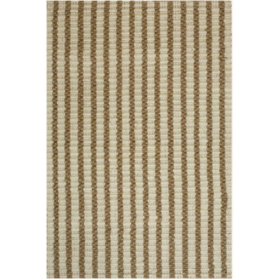 Tapis gris / brun en jute touffeté à la main Devize