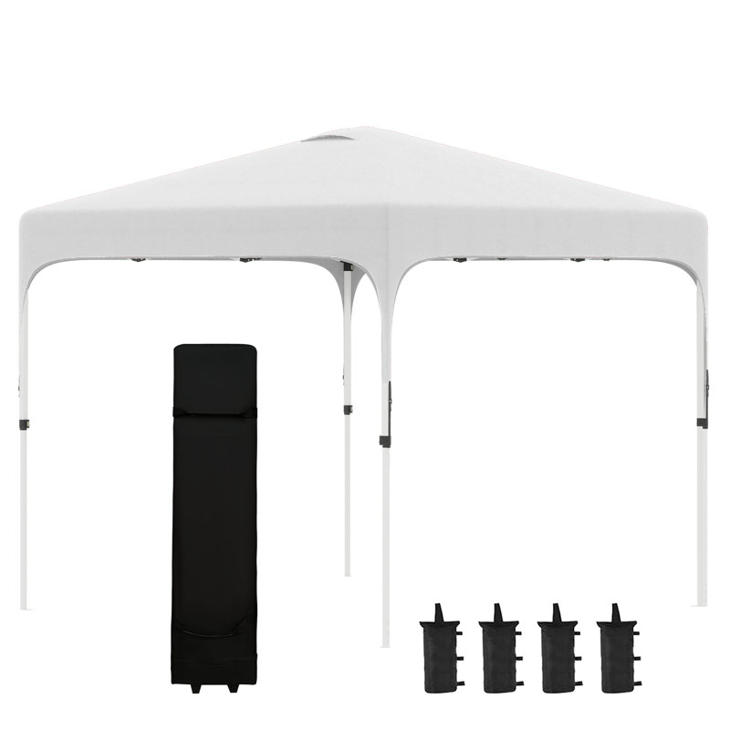 Pavillon de jardin 10 po x 10 po Outsunny, Blanc