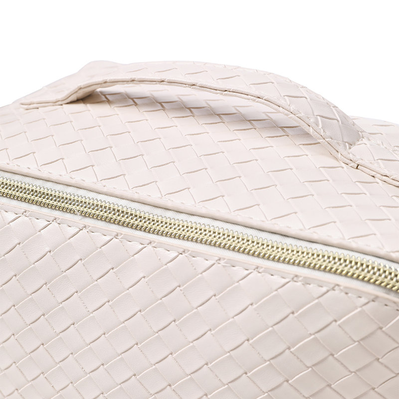 PU Leather Travel Case + Portable, White